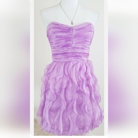 Max and Cleo~Size 8~Dusty Violet DANIELLE Formal Prom Ballon Dress NEW. - Picture 5 of 5